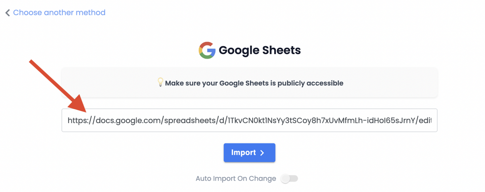 importing email leads from google sheets