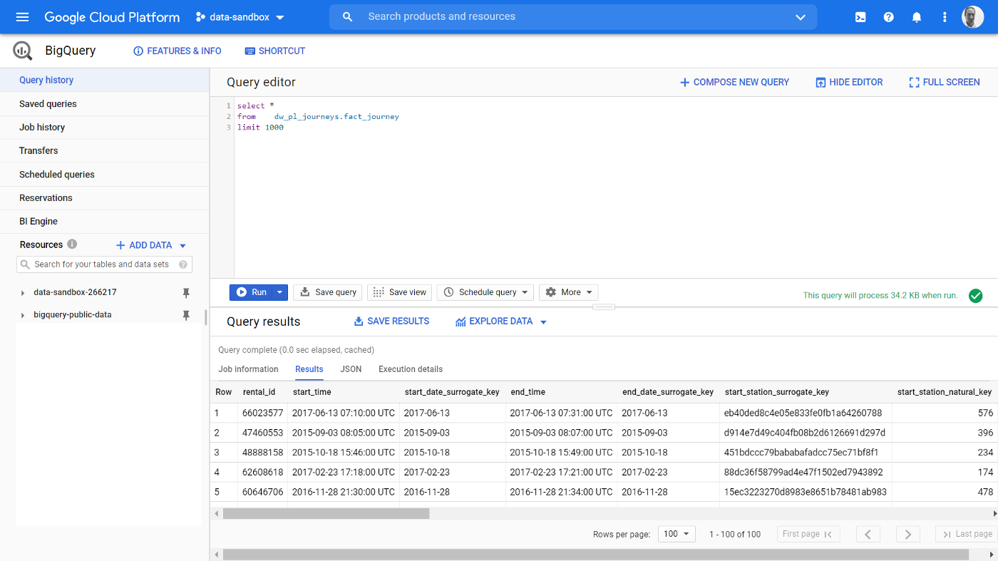 BigQuery new UI