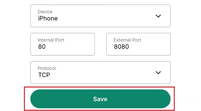 Saving ExpressVPN Port Forwarding settings