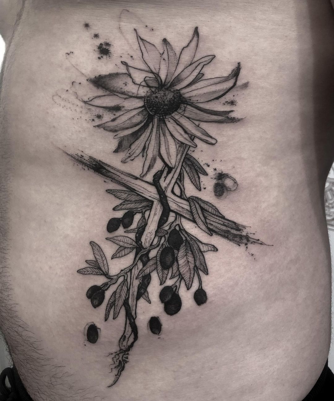 Sunflower Cross Tattoo
