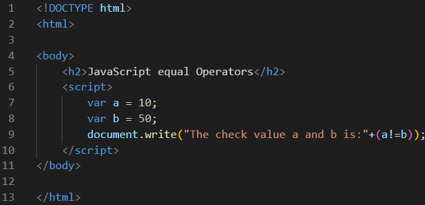 javascript assignment not equal