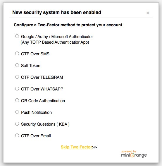 Configure Two-factor authentication