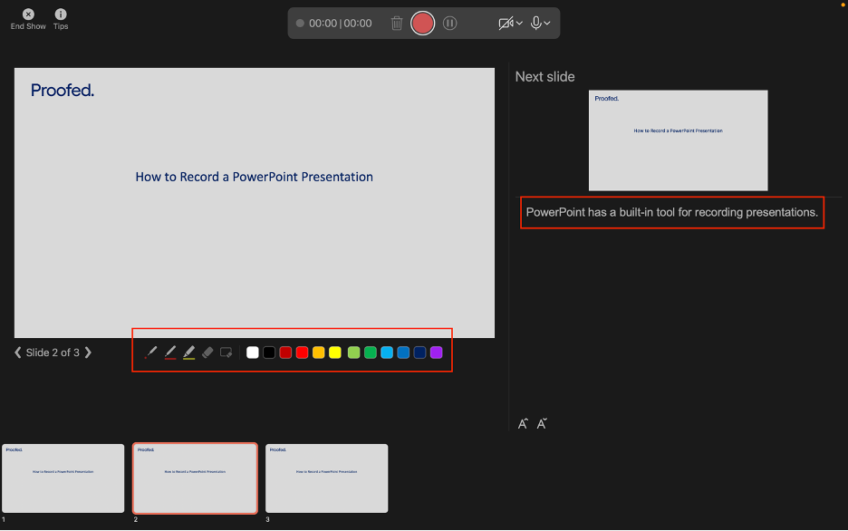 how to record powerpoint presentation with notes