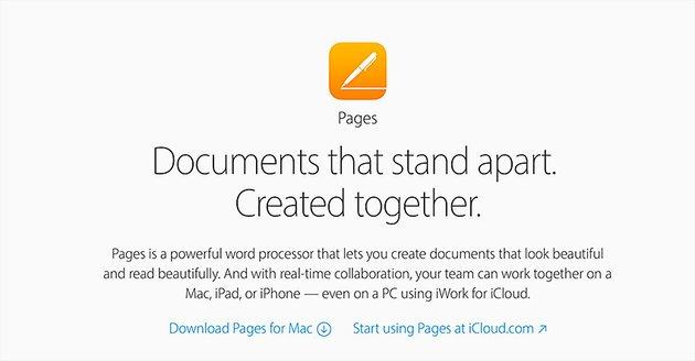 pages mac word processor software