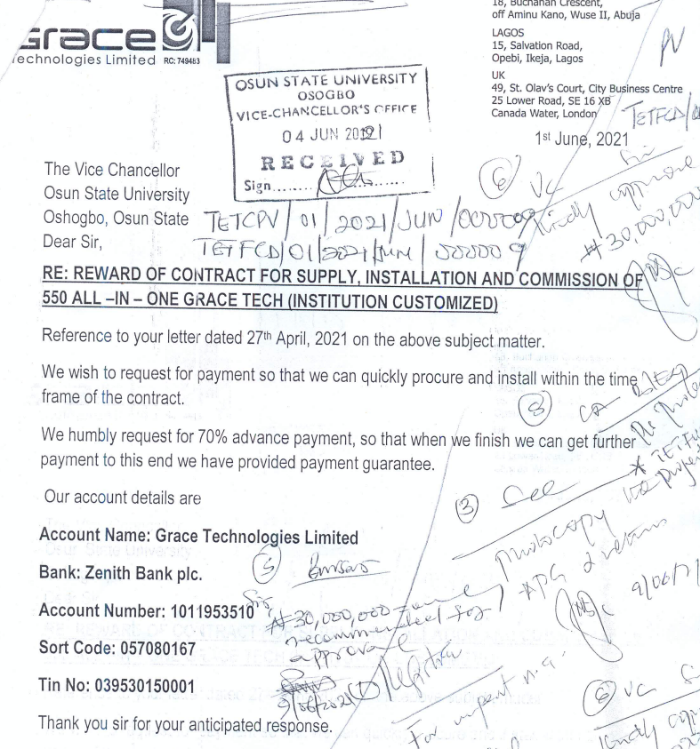 Contract Breach and Delayed Execution of UNIOSUN, TETFUND N200 million ‘Customised Computers’ Project 4