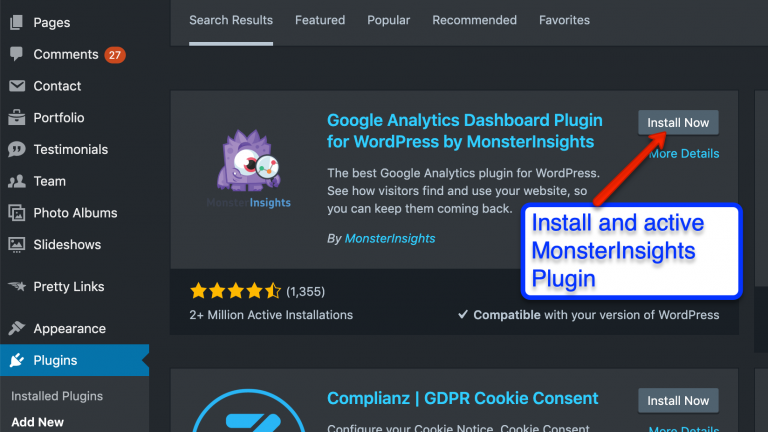 Install monsterinsights to track authors of your wordpress website