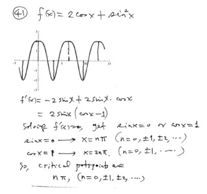 Calculus notes: Finding critical points of a function