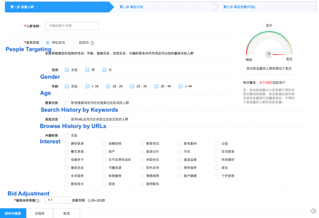 Baidu People Targeting