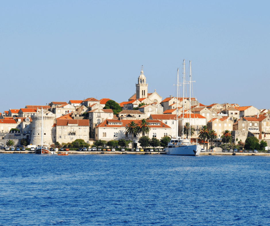 Route in Kroatien: Korčula