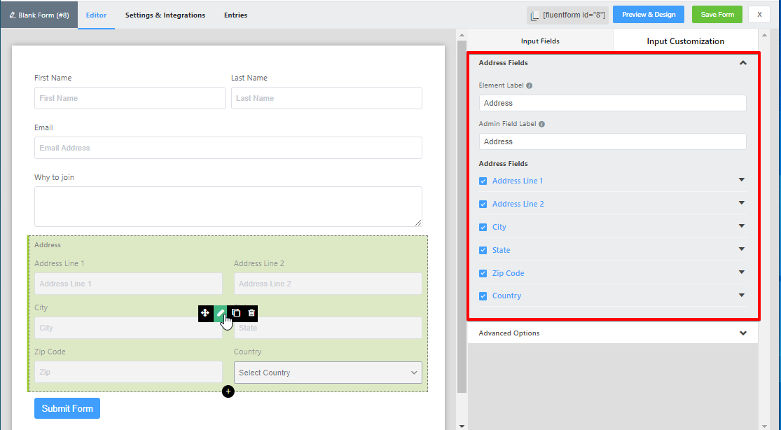 WP Fluent Forms, conditional logic