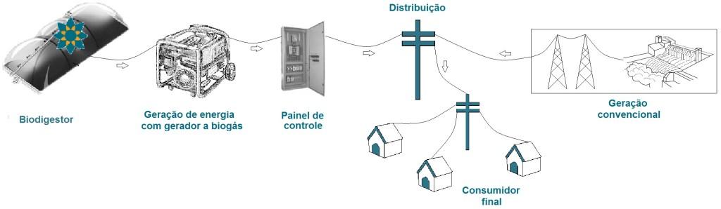 Biodigestor, Biogás e a rede de geração distribuída