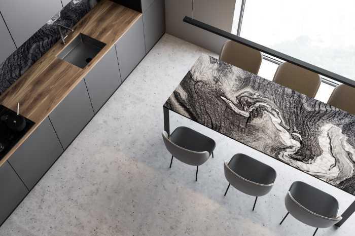 gray kitchen floors