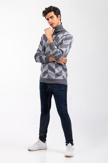 Grey Fashion Sweater FS-SWT-VPN-FD-450-01