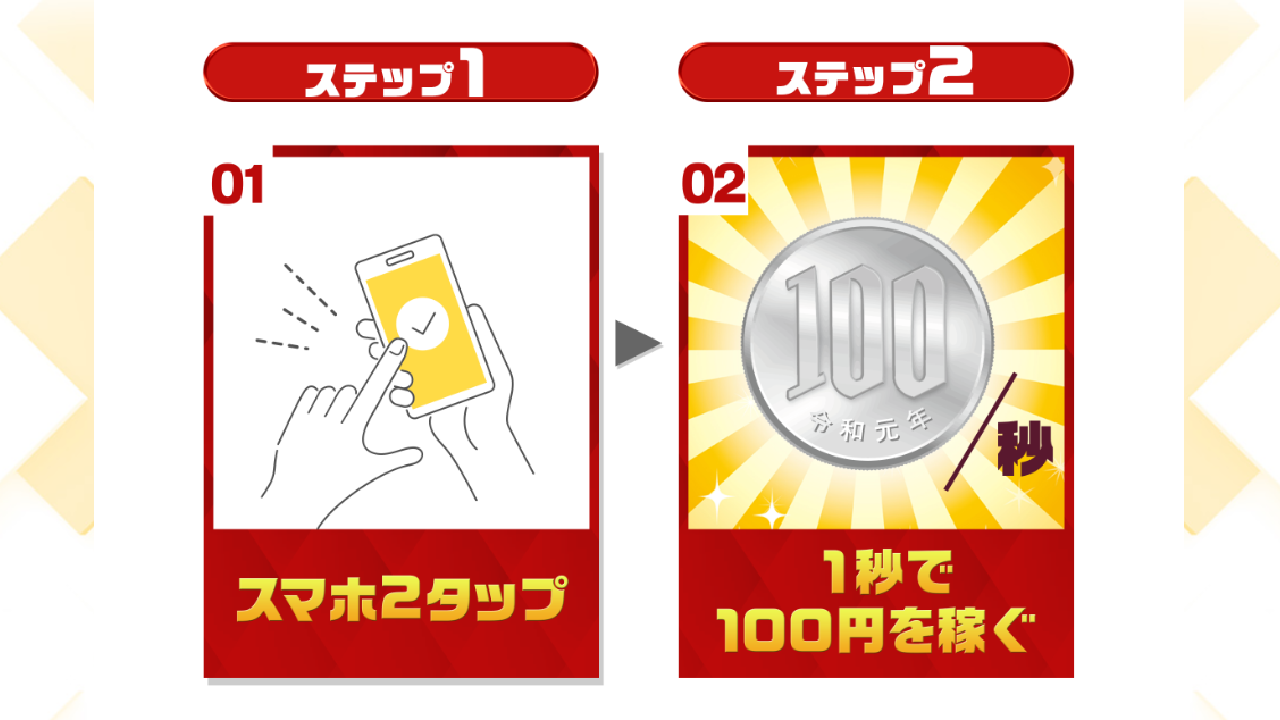 副業 詐欺 評判 口コミ 怪しい スマホ2タップ×1秒100円