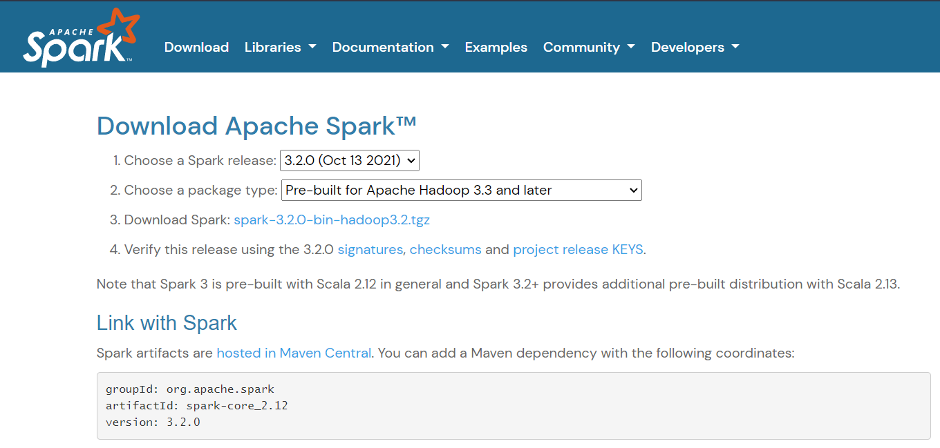 Apache Spark download