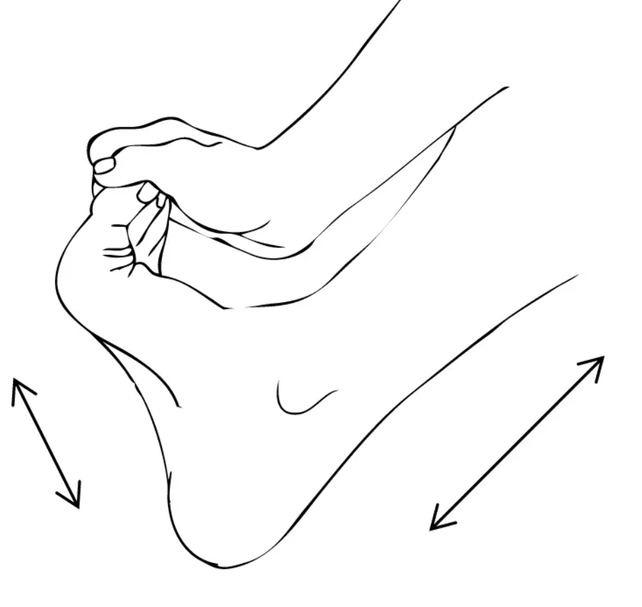 Image of toe stretch. 