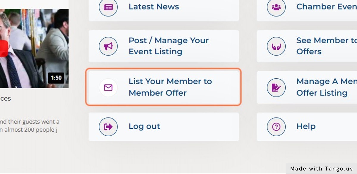 Click List Your Member to Member Offer