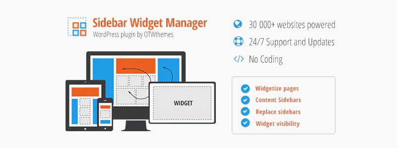 Barra lateral e gerenciador de widgets para WordPress