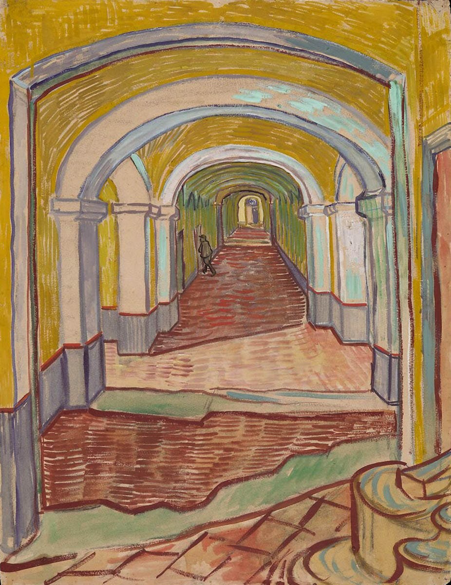 van gogh painting corridor asylum