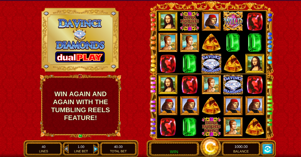 DaVinci Diamonds Dual Play slot