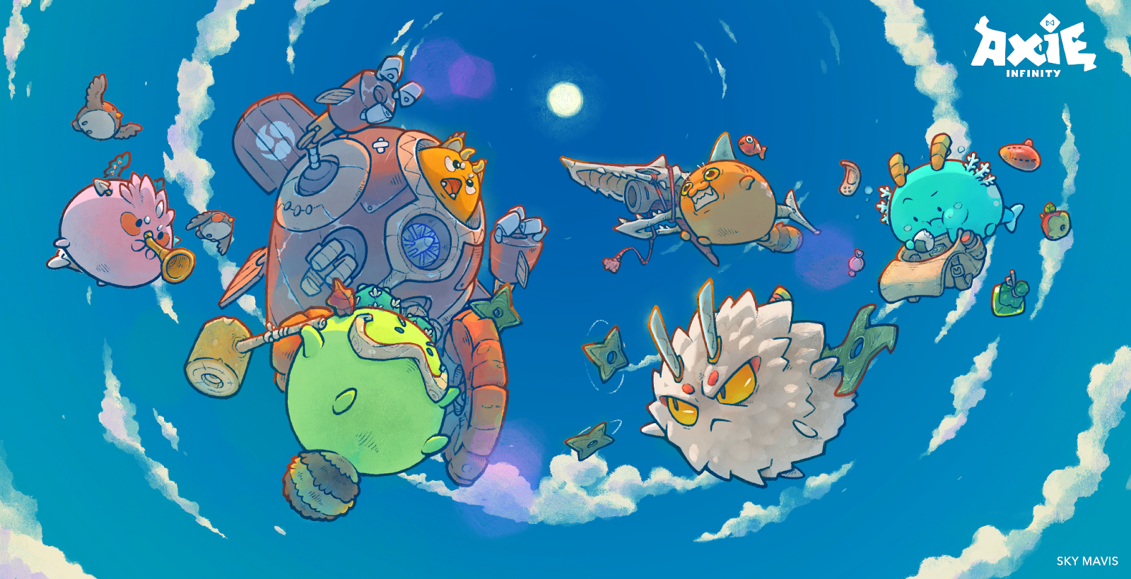 The popular Axie Infinity NFT game allows players to collect, battle, raise, breed, trade