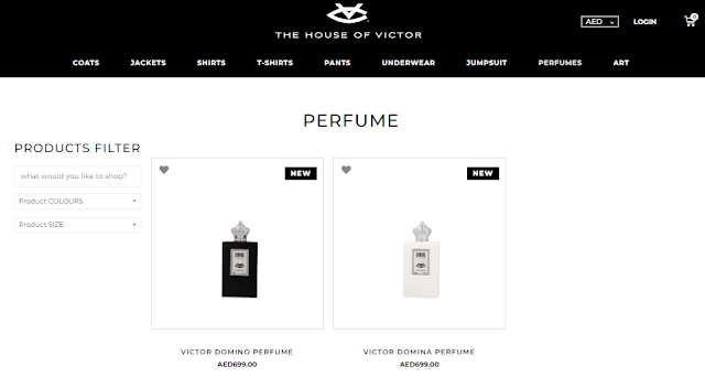 The Victor Closet Perfurme Page Screenshot