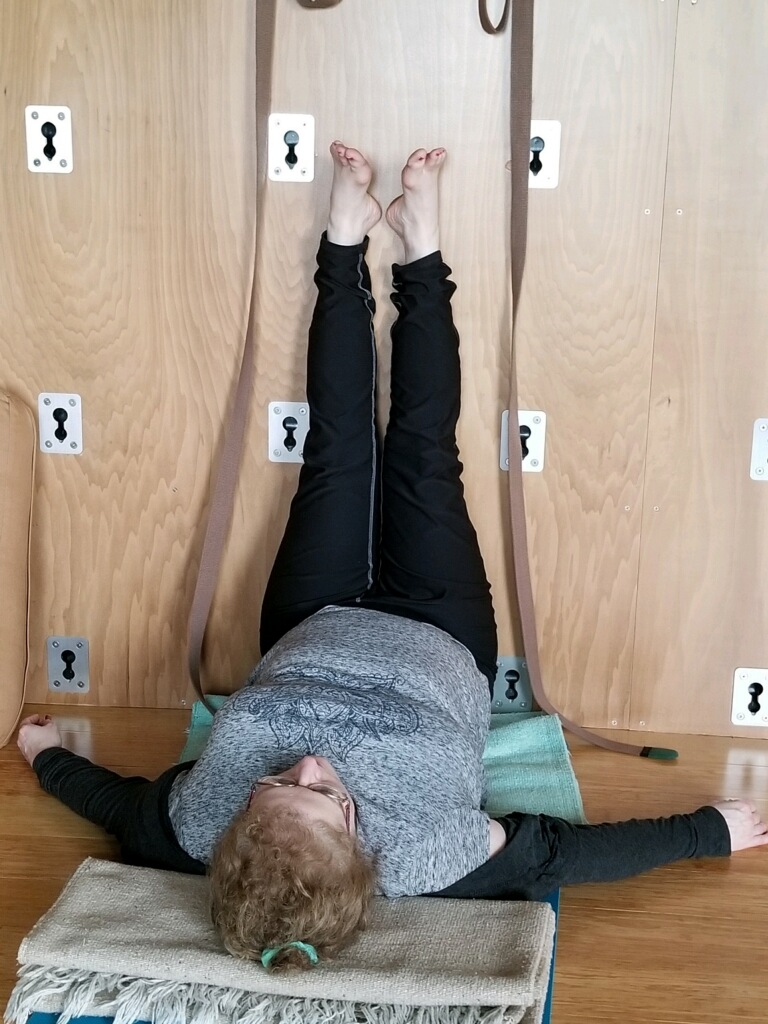  Legs Up the Wall inversion pose - great for kids and adults to relax before bedtime!