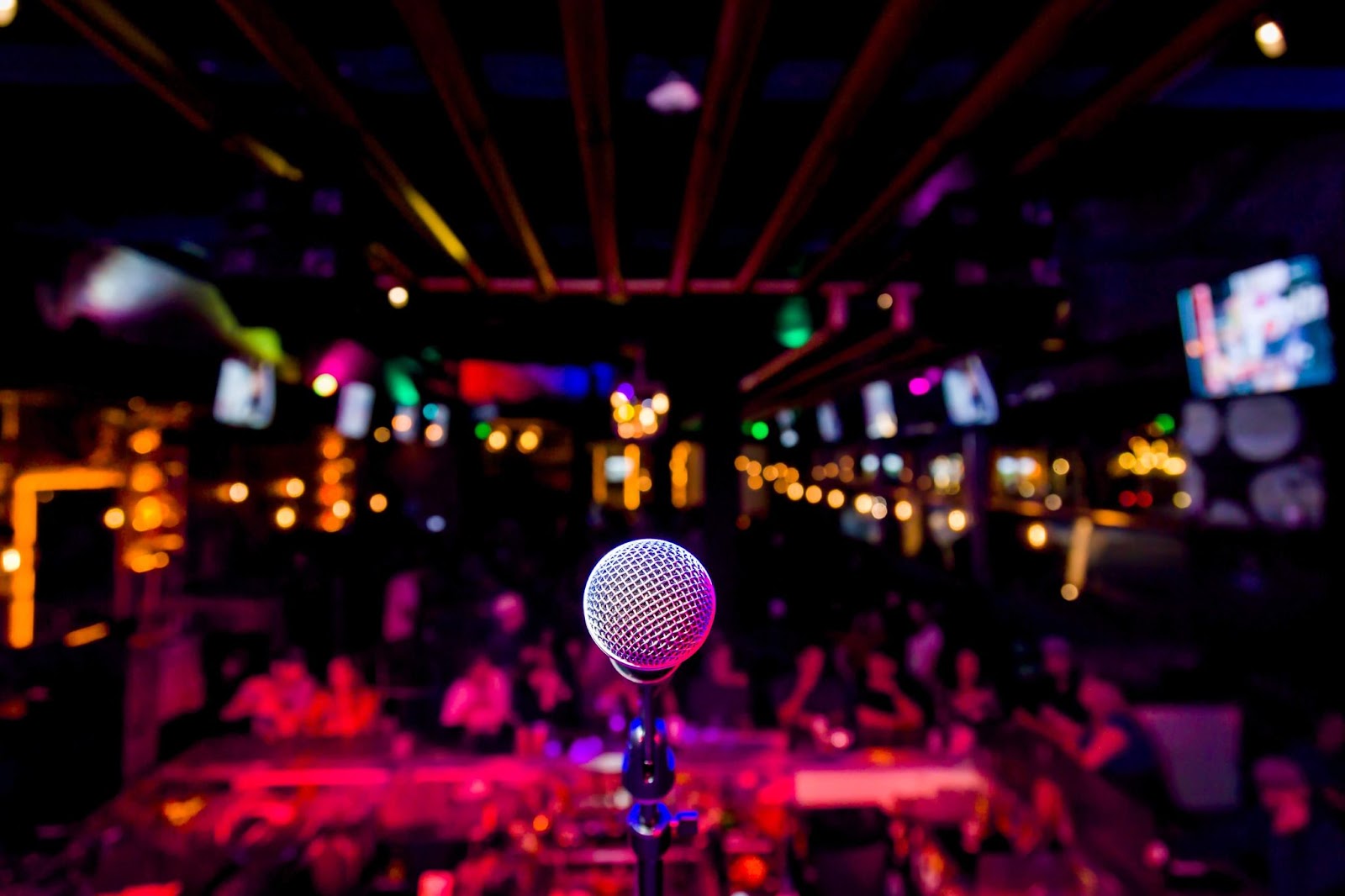 microphone at live music venue