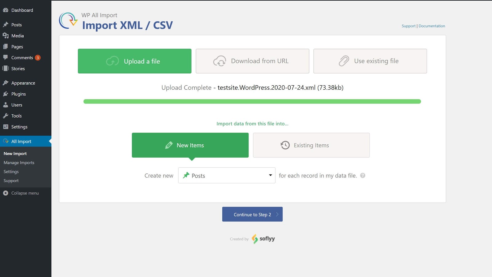 Import XML/CSV from Weebly RSS feed to WordPress