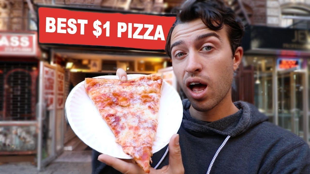 Living Cheap in NYC - Dollar Pizza Challenge ! - YouTube