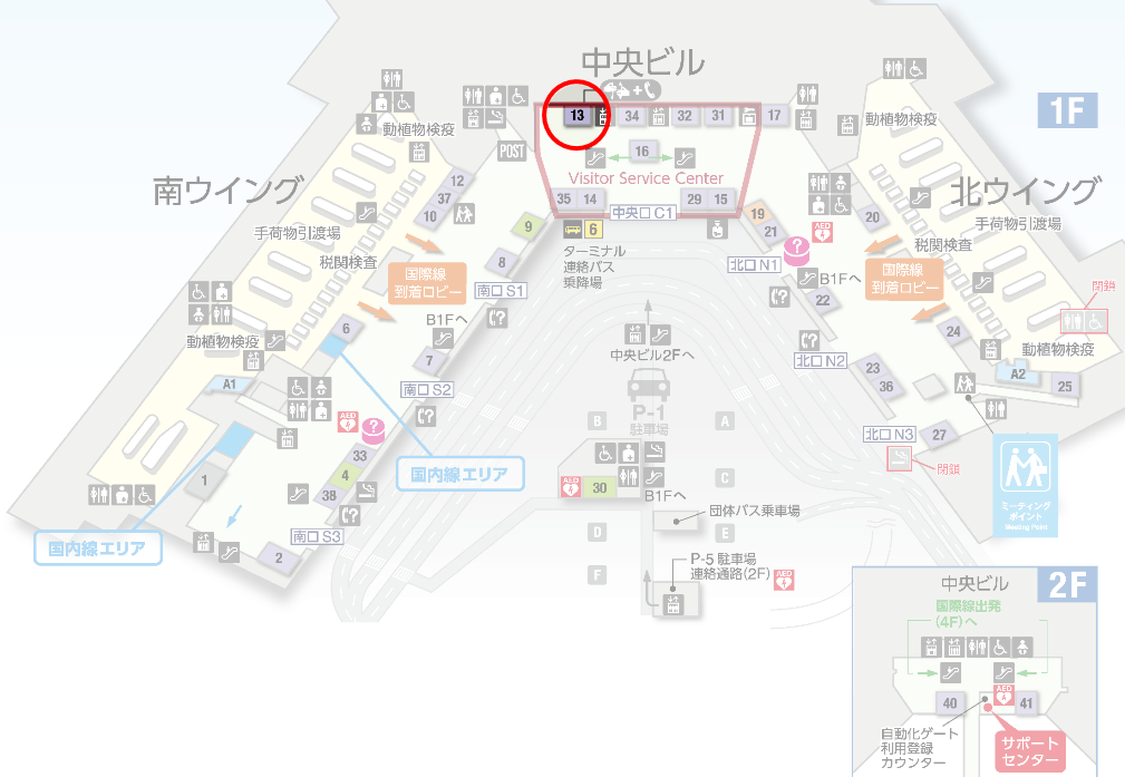 成田空港第1ターミナルGPA地図