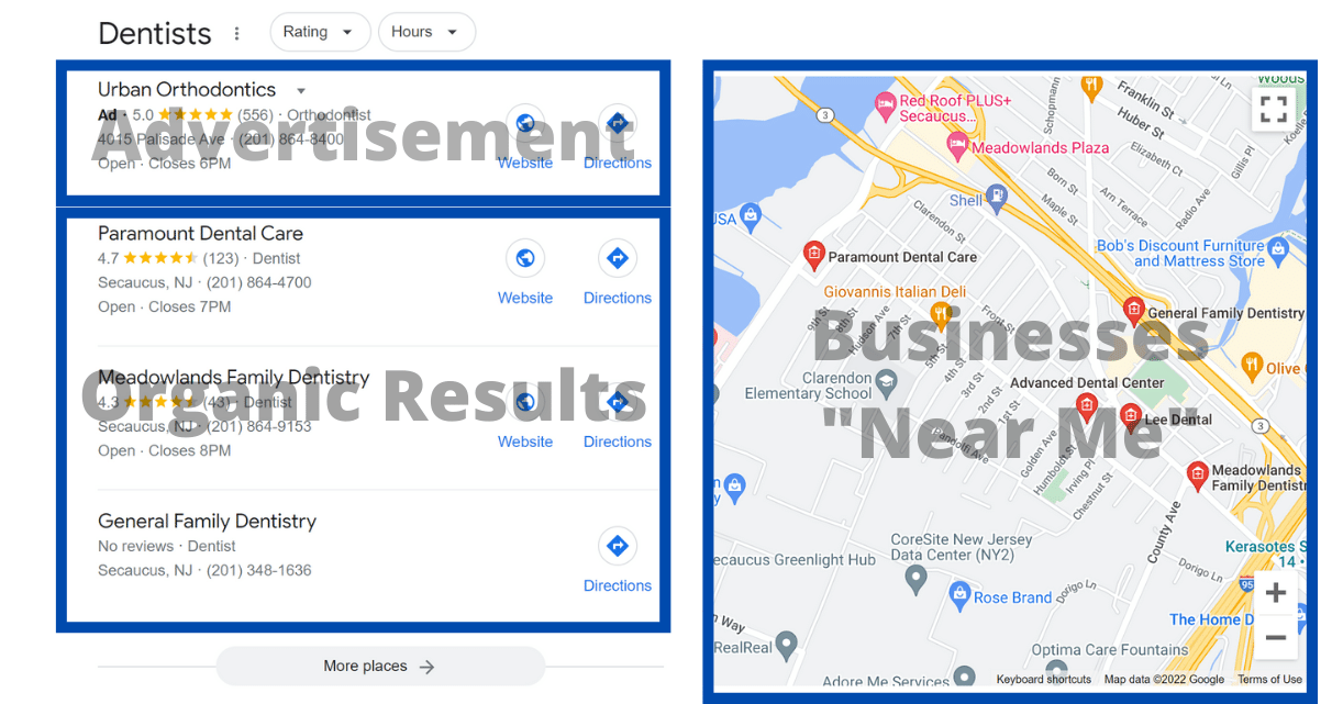 Google My Business listing