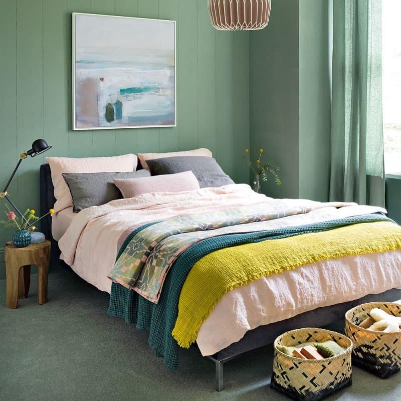 dormitorio verde