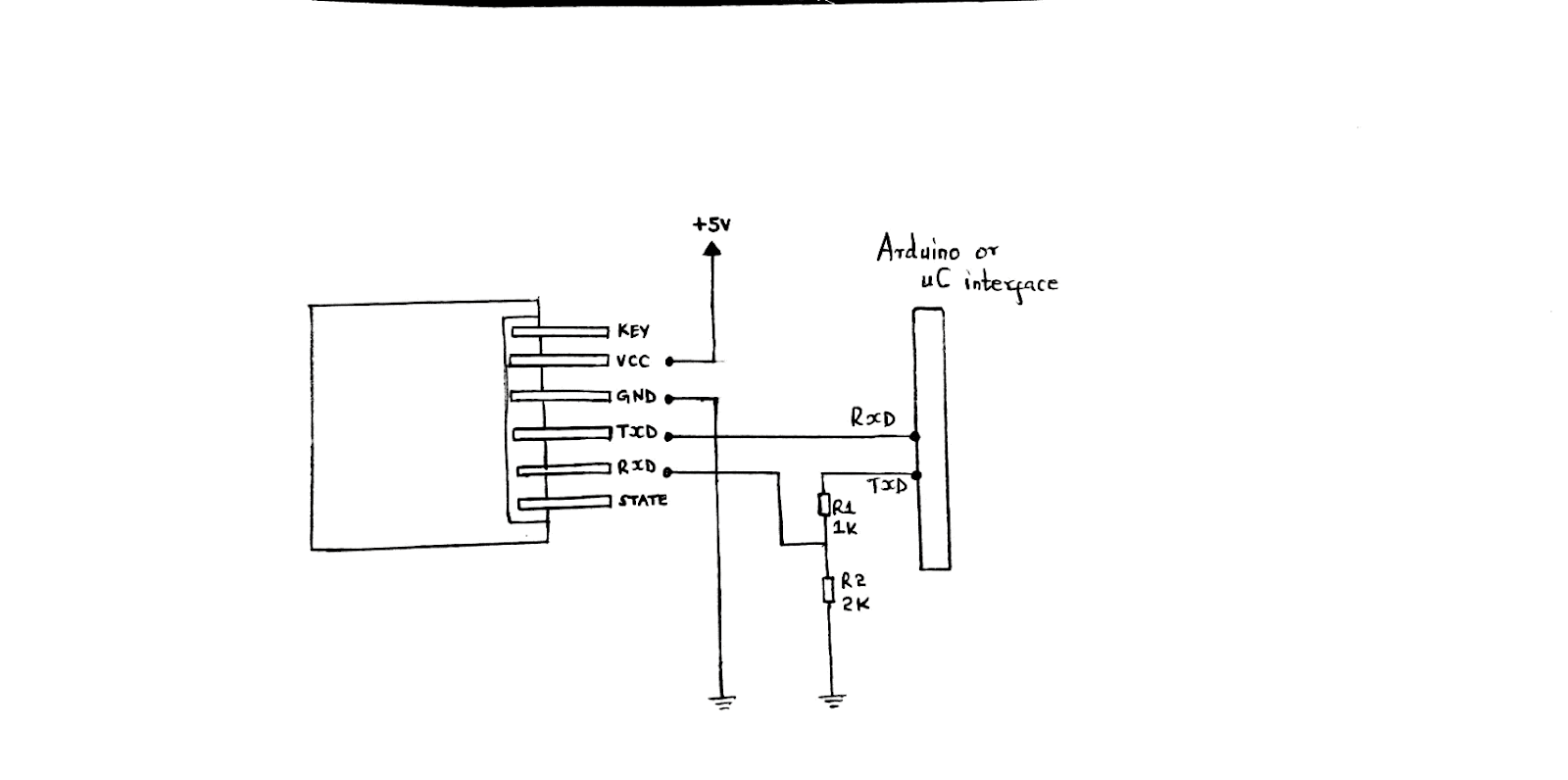 Hc06 Datasheet: Circuit diagram on using HC-06 module 