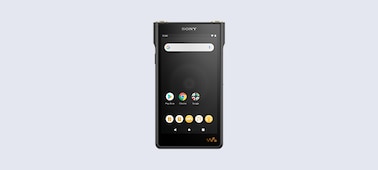 Front view of WM1AM2 Walkman showing Android™ UI