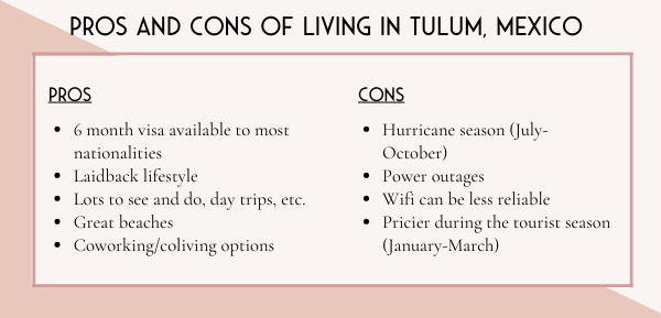 Tulum digital nomad cost of living in Tulum Mexico