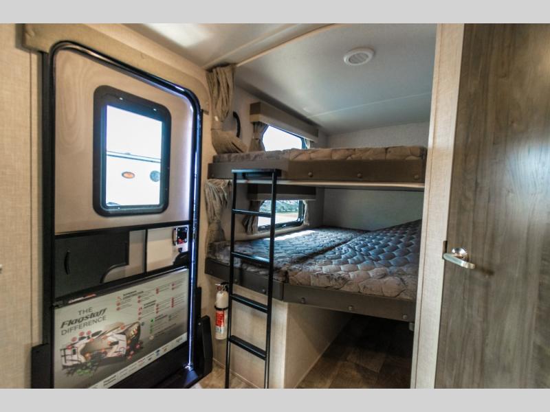 There’s room to sleep up to two adults each in these bunks.