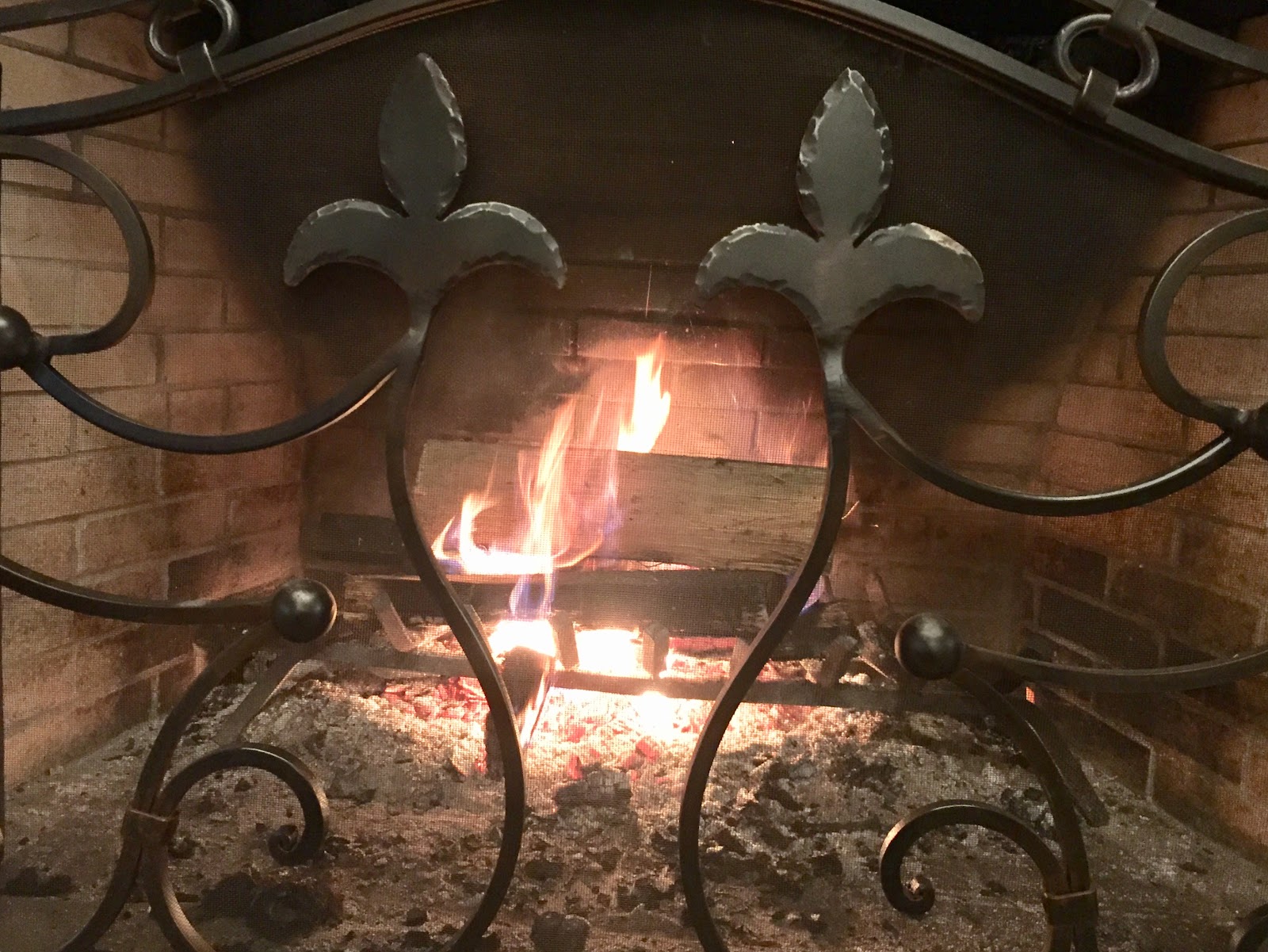 Burning Fireplace
