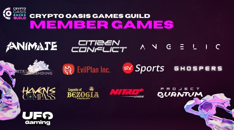 Crypto Oasis Games Guild member gamers