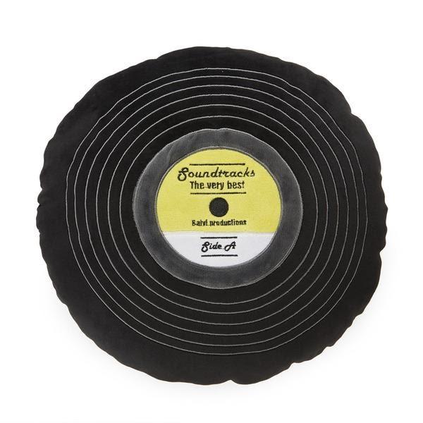 coussin disque vinyle noir Soundtracks