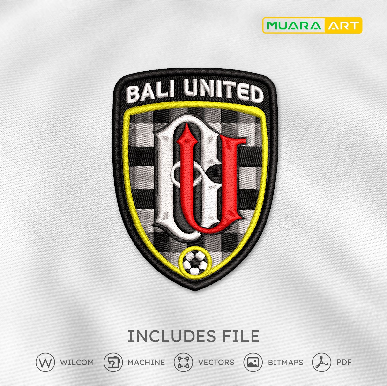 Desain Bordir Logo Bali United (Gianyar)
