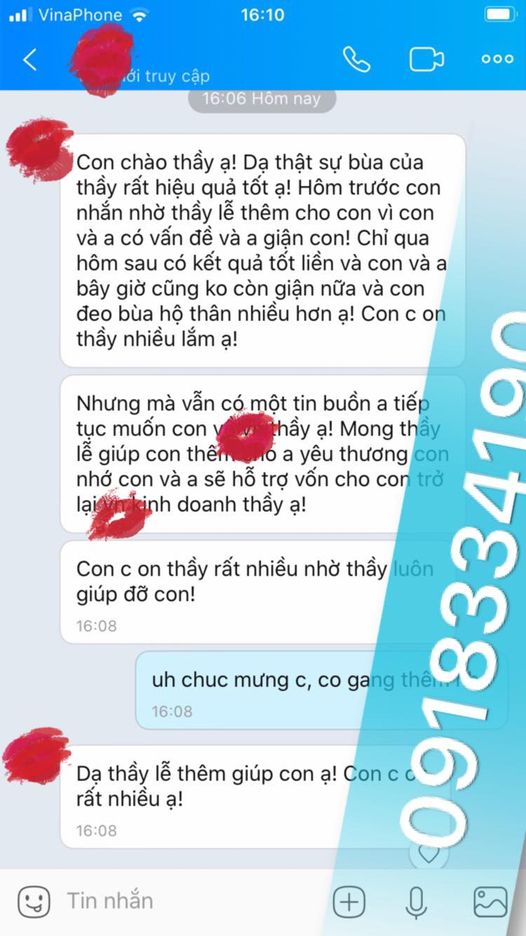  Con xin cô Pá vi làm bùa giúp để anh ấy quay về bên con vì con đã nhận ra được cái sai và đang cố gắng mỗi ngày để bản thân được tốt hơn. Con cảm ơn cô.”