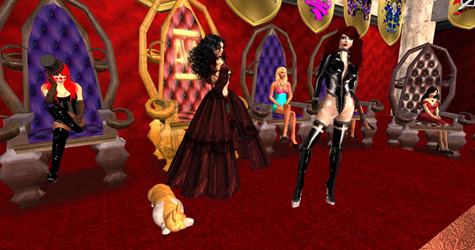 Queen Talin and Mistress Gemma at AYA's Throne Rom