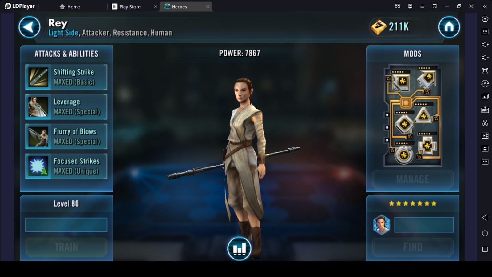 Star Wars™: Galaxy of Heroes Farming Guide - Scavenger Rey, Chewbacca, Finn