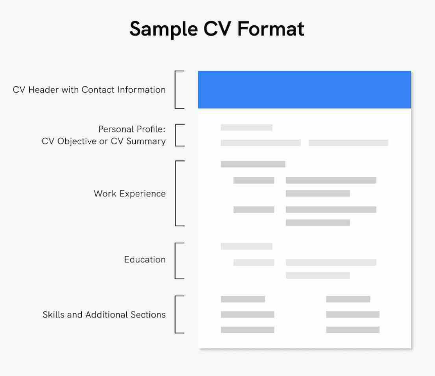 A sample CV format 