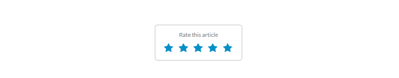 Articles' 5-star rating