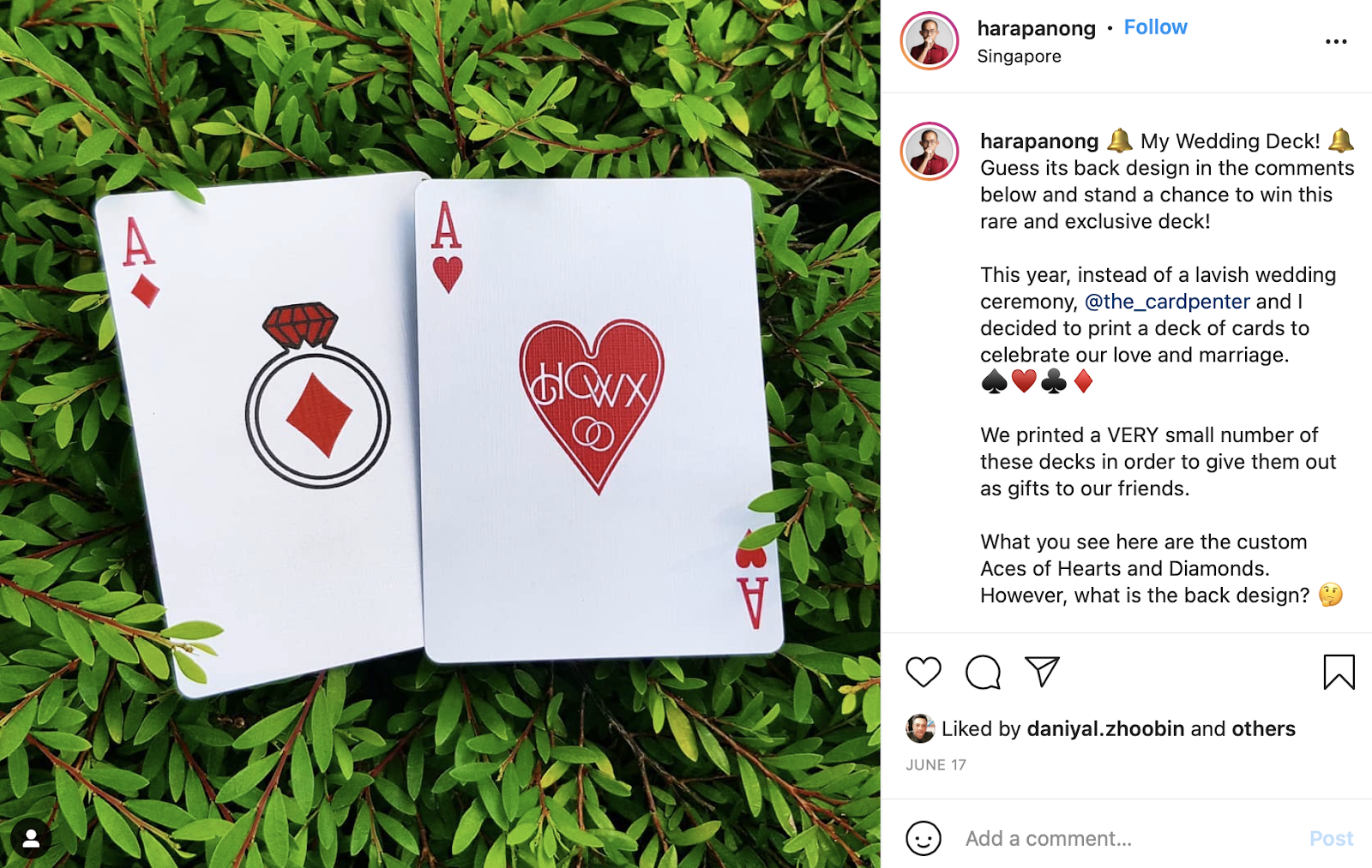 unique wedding gift idea: customized deck of cards