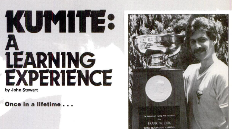Black Belt Magazine article, Kumite: A Learning Experience by John Stewart