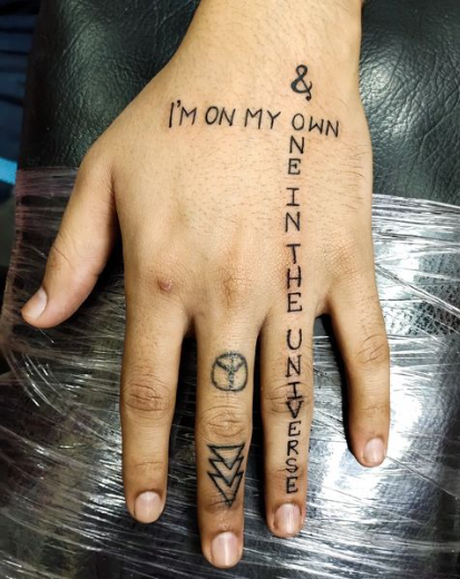 My Own Way Tattoo Quotes For Guys
