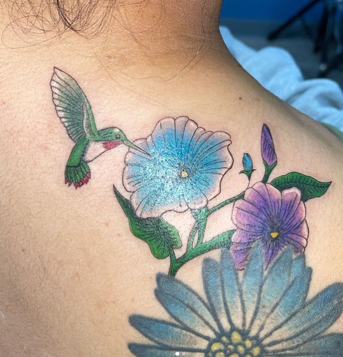 Bird back shoulder tattoo designs